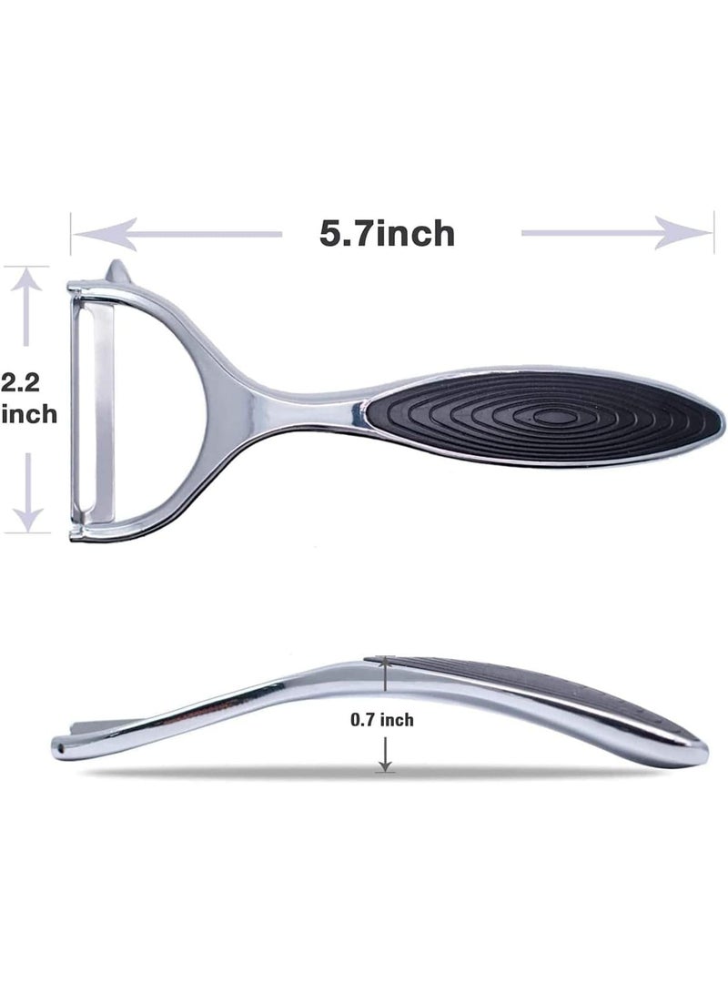 general Shape Vegetable and Fruit Peeler with Rotary Blade and Potato Eye Remover - Image 2